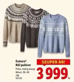 Lidl ESMARA Női pulóver ajánlat