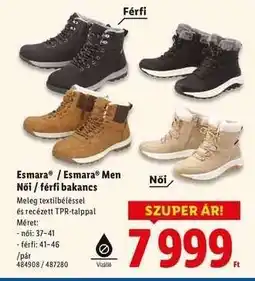 Lidl Esmara / Esmara Men Női / férfi bakancs ajánlat