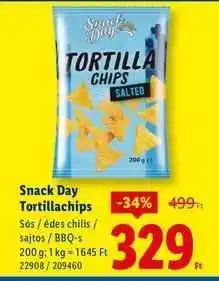 Lidl SNACK DAY Tortillachips ajánlat