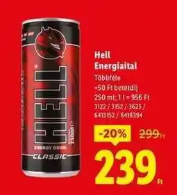 Lidl HELL Energiaital ajánlat