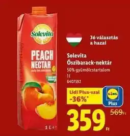 Lidl Solevita Őszibarack-nektár ajánlat