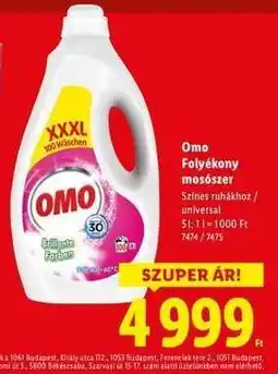 Lidl OMO Folyékony mosószer ajánlat
