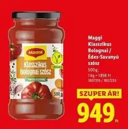 Lidl Maggi Klasszikus Bolognai / Édes-Savanyú szósz ajánlat