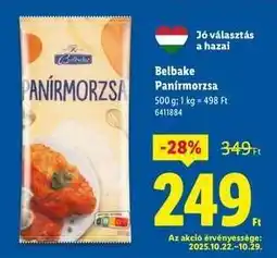 Lidl Belbake Panírmorzsa ajánlat