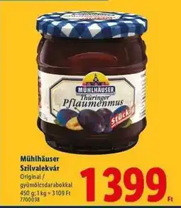 Lidl Mühlhäuser Szilvalekvár ajánlat
