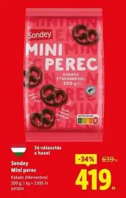 Lidl SONDEY Mini perec ajánlat