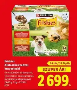 Lidl Friskies Alutasakos nedves kutyaeledel ajánlat