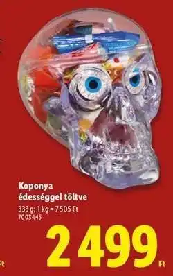 Lidl Koponya édességgel töltve ajánlat