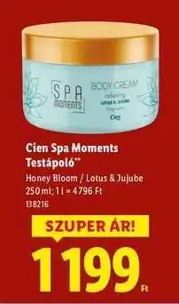 Lidl Cien Spa Moments Testápoló ajánlat