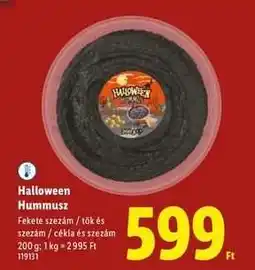 Lidl Halloween Hummusz ajánlat