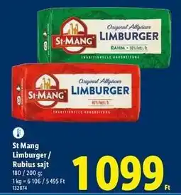 Lidl St Mang Limburger / Rubius sajt ajánlat