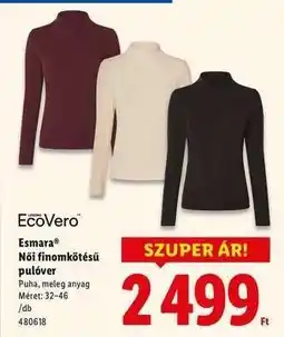 Lidl Esmara Női finomkötésű pulóver ajánlat