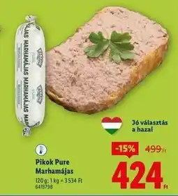Lidl PIKOK PURE Marhamájas ajánlat