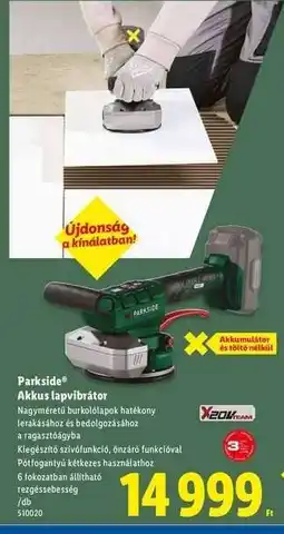 Lidl Parkside Akkus lapvibrátor ajánlat