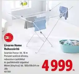 Lidl LIVARNO HOME Ruhaszárító ajánlat