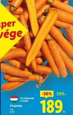 Lidl Sárgarépa ajánlat