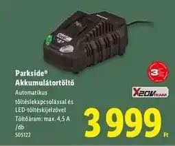 Lidl PARKSIDE Akkumulátortöltő ajánlat