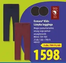 Lidl Esmara Kids Lányka leggings ajánlat