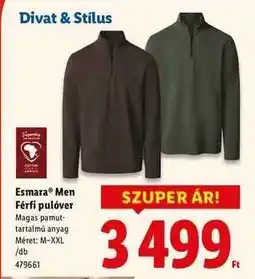 Lidl Esmara Men Férfi pulóver ajánlat