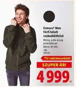Lidl Esmara Men Férfi bélelt szabadidőfelső ajánlat
