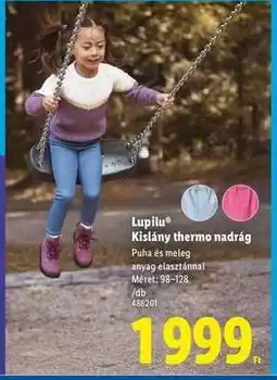 Lidl Lupilu Kislány thermo nadrág ajánlat