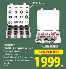 Lidl PARKSIDE Tömítő- / O-gyűrű készlet ajánlat