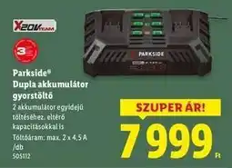 Lidl PARKSIDE Dupla akkumulátor gyorstöltő ajánlat