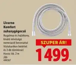 Lidl Livarno Komfort zuhanygégecső ajánlat