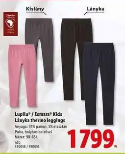 Lidl Lupilu / Esmara Kids Lányka thermo leggings ajánlat