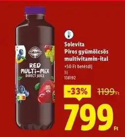 Lidl Solevita Piros gyümölcsös multivitamin-ital ajánlat