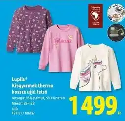 Lidl Lupilu Kisgyermek thermo hosszú ujjú felső ajánlat