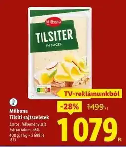 Lidl MILBONA Tilsiti sajtszeletek ajánlat