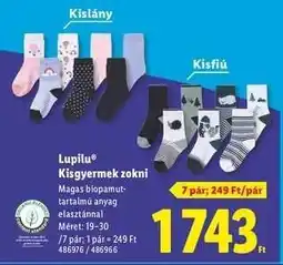Lidl lupilu Kisgyermek zokni ajánlat
