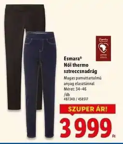 Lidl Esmara Női thermo sztreccsnadrág ajánlat
