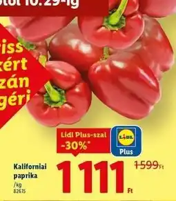 Lidl Kaliforniai paprika ajánlat