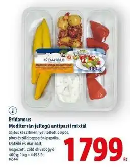 Lidl Eridanous Mediterrán jellegű antipasti mixtál ajánlat