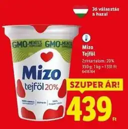 Lidl MIZO Tejföl ajánlat