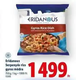 Lidl ERIDANOUS Serpenyős rizs gyros módra ajánlat