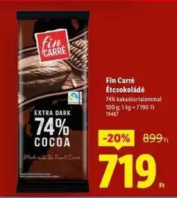 Lidl FIN CARRÉ Étcsokoládé ajánlat