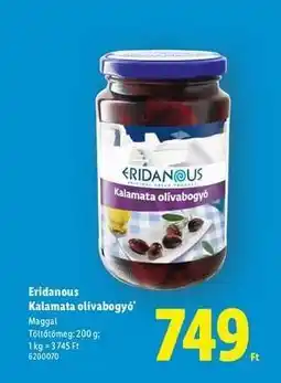 Lidl ERIDANOUS Kalamata olívabogyó ajánlat
