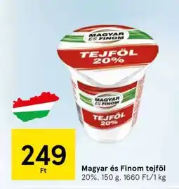 Tesco Magyar és Finom tejföl ajánlat