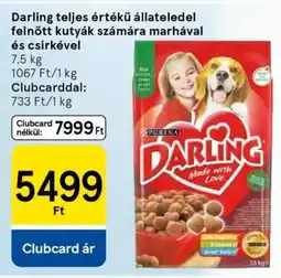 Tesco Darling teljes értékű állateledel felnőtt kutyák számára marhával és csirkével ajánlat