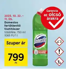 Tesco Domestos fertőtlenítő tisztítószer ajánlat