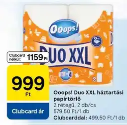 Tesco Ooops! Duo XXL háztartási papírtörlő ajánlat