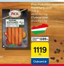 Tesco PICK Pickolino roppanós frankfurti virsli ajánlat
