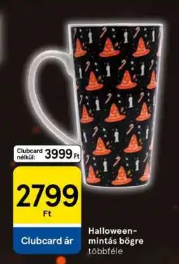 Tesco Halloween-mintás bögre ajánlat