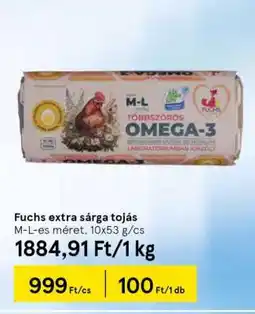 Tesco Fuchs extra sárga tojás ajánlat