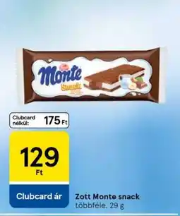 Tesco ZOTT Monte snack ajánlat