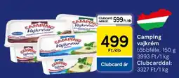 Tesco CAMPING VAJKRÉM ajánlat