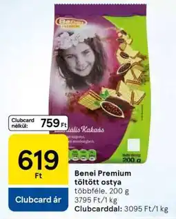 Tesco Benei Premium töltött ostya ajánlat